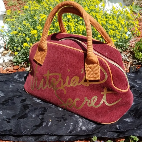 Victoria's Secret Handbags - Burgandy Velvet Victoria's Secret Bag